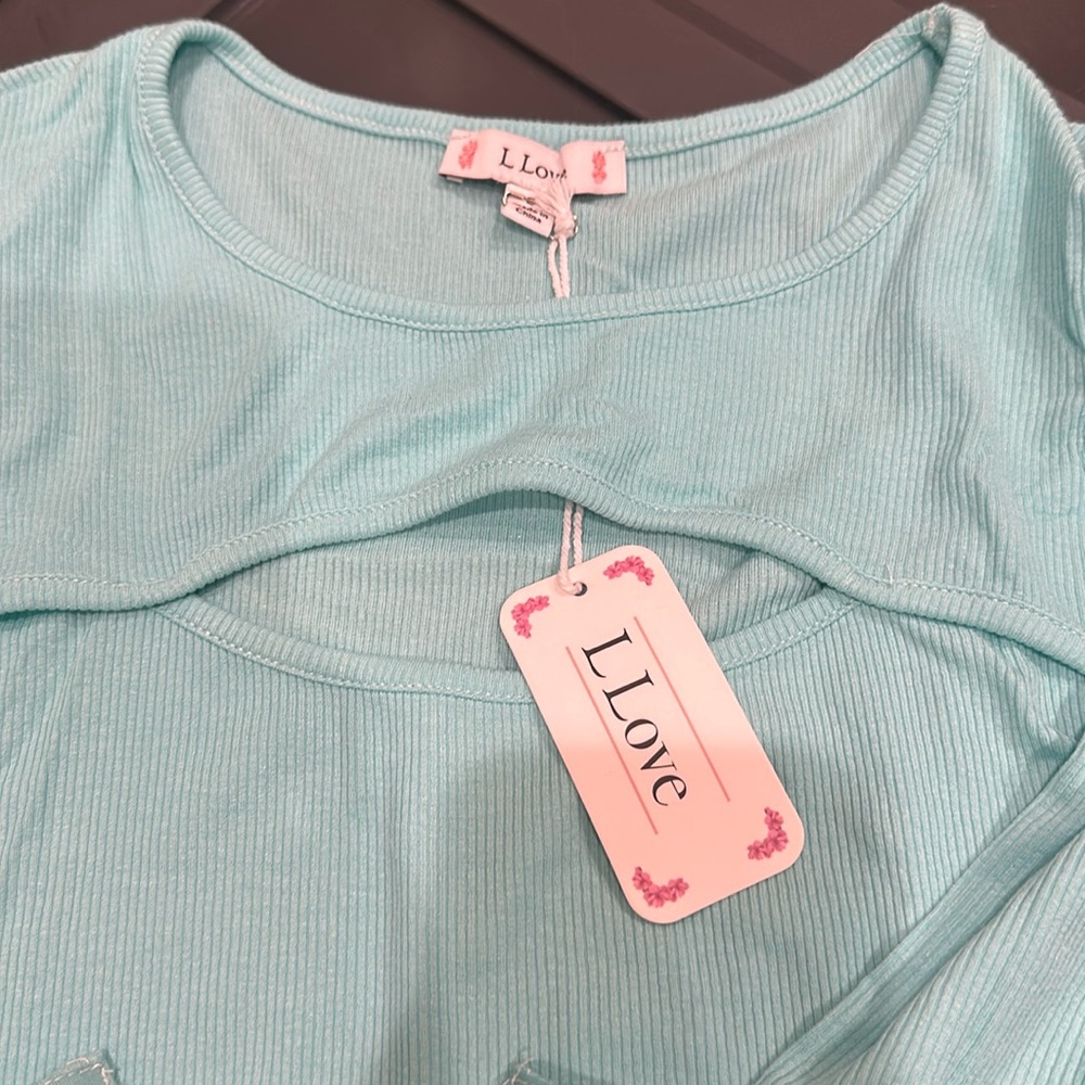 Aqua blue bodysuit